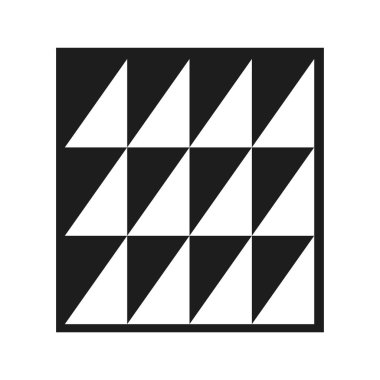 Klasik estetik soyut kare siyah simge