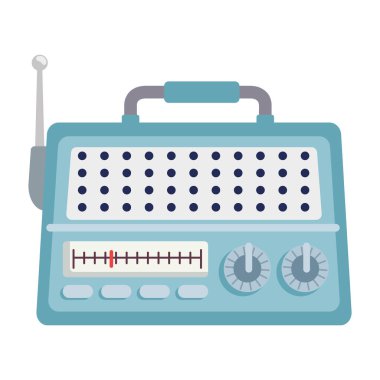 Klasik mavi transistör radyo dizaynı