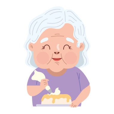 Pasta hamuru hazırlayan yaşlı kadın.