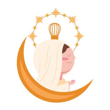 Hilal ikonu üzerinde Bakire Meryem