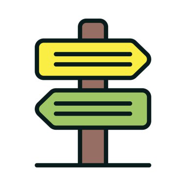 Doğada seyrüsefer için yön tahtadan tabela