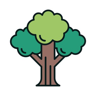 Yoğun yeşil yapraklı, doğayı ve büyümeyi temsil eden uzun bir ağaç.