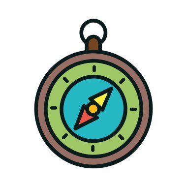 Açık hava navigasyonu ve yönü için kullanılan geleneksel bir pusula