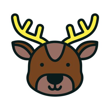 Vahşi yaşamı ve doğayı temsil eden boynuzları olan güzel bir geyik.