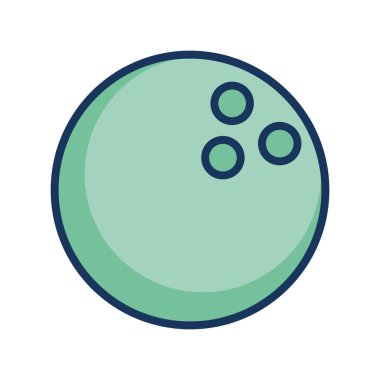 Hassas spor oyunları için parmak delikleri olan pürüzsüz bir bowling topu.