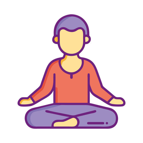 A person sitting in a meditative posture promoting relaxation and mindfulness