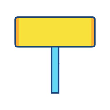 Seyrüsefer ve seyahat rehberliği için minimalist boş yol işareti