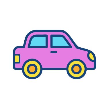 Yol gezisini ve seyahat ulaşımını temsil eden kompakt araba kenarı görünümü