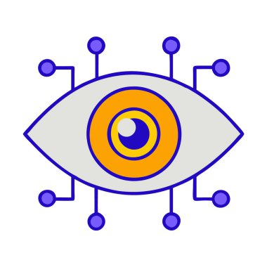 Devre bağlantıları olan yüksek teknoloji göz tanıma sistemi