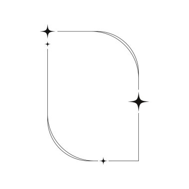 monokrom çerçeve doğrusal tasarımı izole edilmiş simge