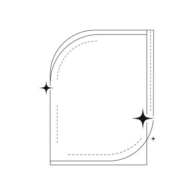 tek renkli çerçeve kare izole edilmiş simge tasarımı