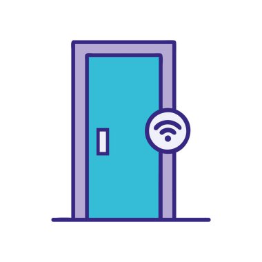 Dijital erişimi ve güvenlik kontrolü olan akıllı bir kapı