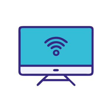 Medya akışı için kablosuz bağlantıya sahip akıllı bir televizyon