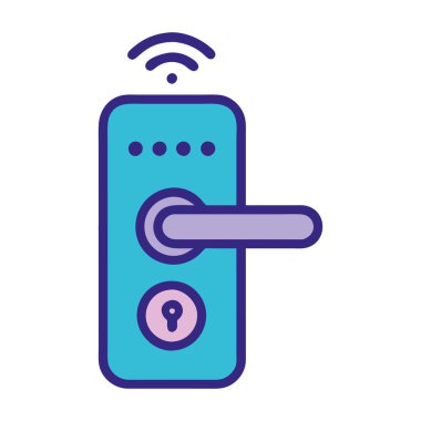 Ev güvenliği için dijital erişimi olan akıllı bir kapı kilidi