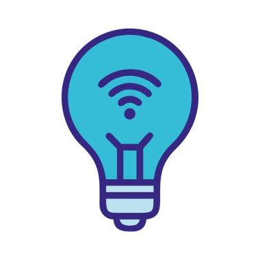 Verimli ışıklandırma için kablosuz kontrolü olan akıllı bir ampul