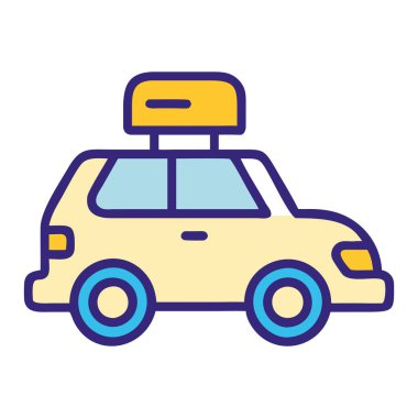 Kentsel hareketlilik ve turizmi temsil eden küçük bir seyahat taksisi