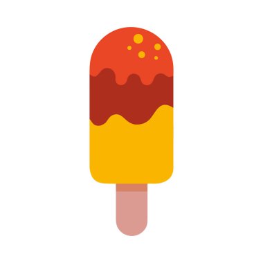 Çikolata kaplı dondurma ferahlatıcı bir yaz atıştırmasını temsil ediyor.