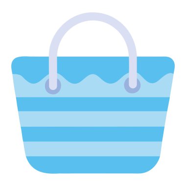 Su parkında ya da plajda gerekli şeyleri taşımak için kullanılan bir kumsal çantası.