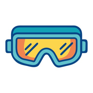 Paten güvenliği ve görünürlük için bir gözlük simgesi