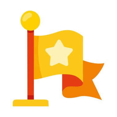 Ödüller için yıldız sembolü olan bir bayrak simgesi