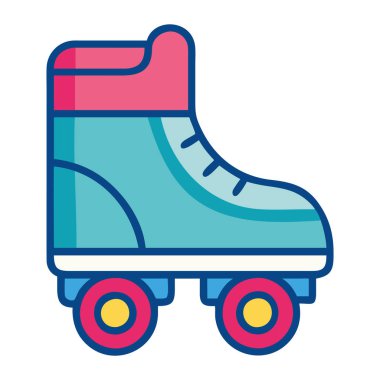 Dörtlü paten kaymak için bir paten çizmesi simgesi