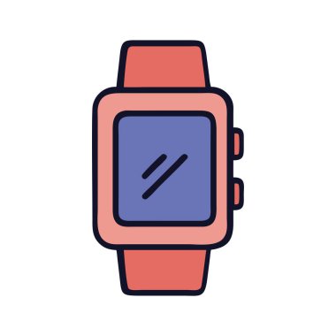 Smartwatch dijital ekran teknisyeni illüstrasyonu gösteriyor