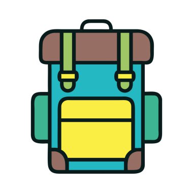 Uzun kamp ve yürüyüş gezileri için tasarlanmış geniş bir sırt çantası.