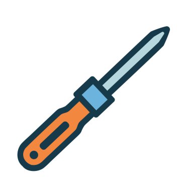 Vidaları bağlamak için düz başlı bir tornavida aracı oluştur