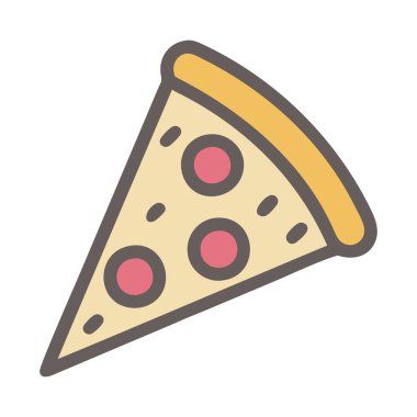 Bir dilim pizza sokak yemeği.