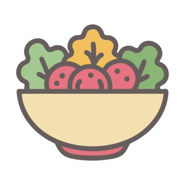 Lezzetli sokak yemeklerini temsil eden taze bir salata.