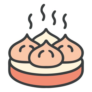 Buharı tüten Çin mantısı.