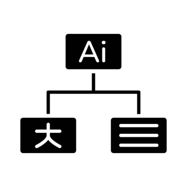 Generative AI translation icon illustration clipart