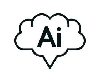 Ai konuşma balonu simgesi Yapay Zeka iletişim araçları