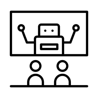 Yapay zeka eğitim robotu illüstrasyonu