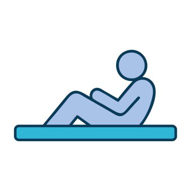 Farkındalık Meditasyon gevşemesi mavi illüstrasyon oluşturur