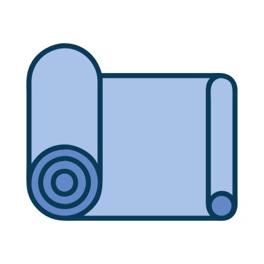 Farkındalık Meditasyon yoga minderi mavi illüstrasyon