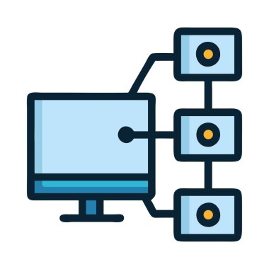 Telekomünikasyon ağ sistemi kablosuz vektör çizimi