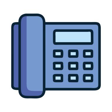 Telekomünikasyon sabit telefon kablosuz vektör çizimi