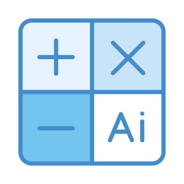 AI in Education AI mathematics blue illustration clipart