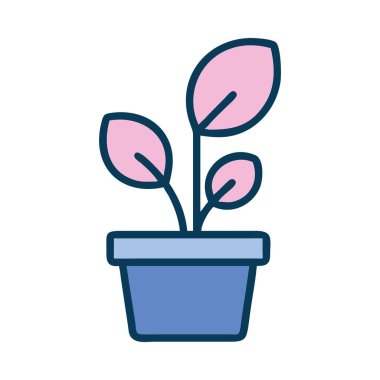 saksı bitkisi dekorasyon simgesi çizimi