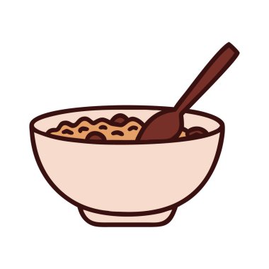 Kahvaltı için sağlıklı bir kase mısır gevreği.