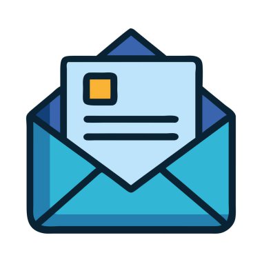 Telekomünikasyon e-posta kablosuz vektör çizimi