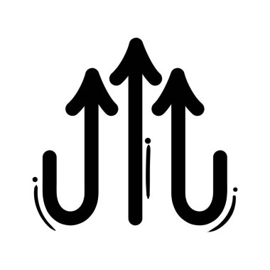 Yukarı doğru çoklu dinamik hareketli soyut çizgili ok