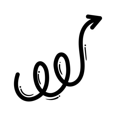 Kavisli dinamik akış sanatsal olan soyut çizgili ok