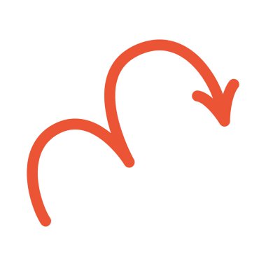 Soyut çizgili okun sarmal akış hareketi sanatsal bir serbest formda