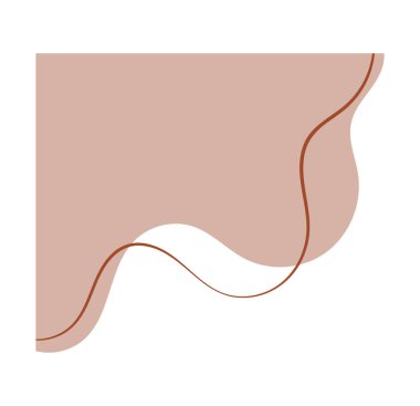 Zarif yumuşak dalgalı çerçeveye sahip soyut sınır