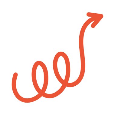 Soyut çizgili ok akışkan bir akışkan akımla sanatsal hareketi döngüye soktu