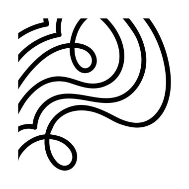 Yaratıcı dalgalı çizgi sanat çerçevesine sahip soyut sınır