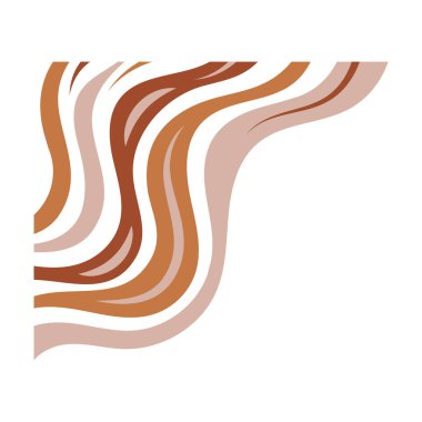 Dalgalı çizgi sanat zarif çerçeve tasarımı ile soyut sınır