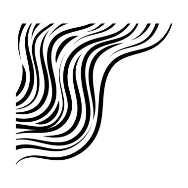 Modern dalgalı çizgi çerçeve ve minimal ile soyut sınır